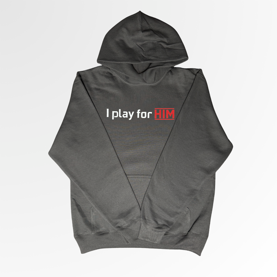 I play for Him Charcoal Grey Sweatshirt