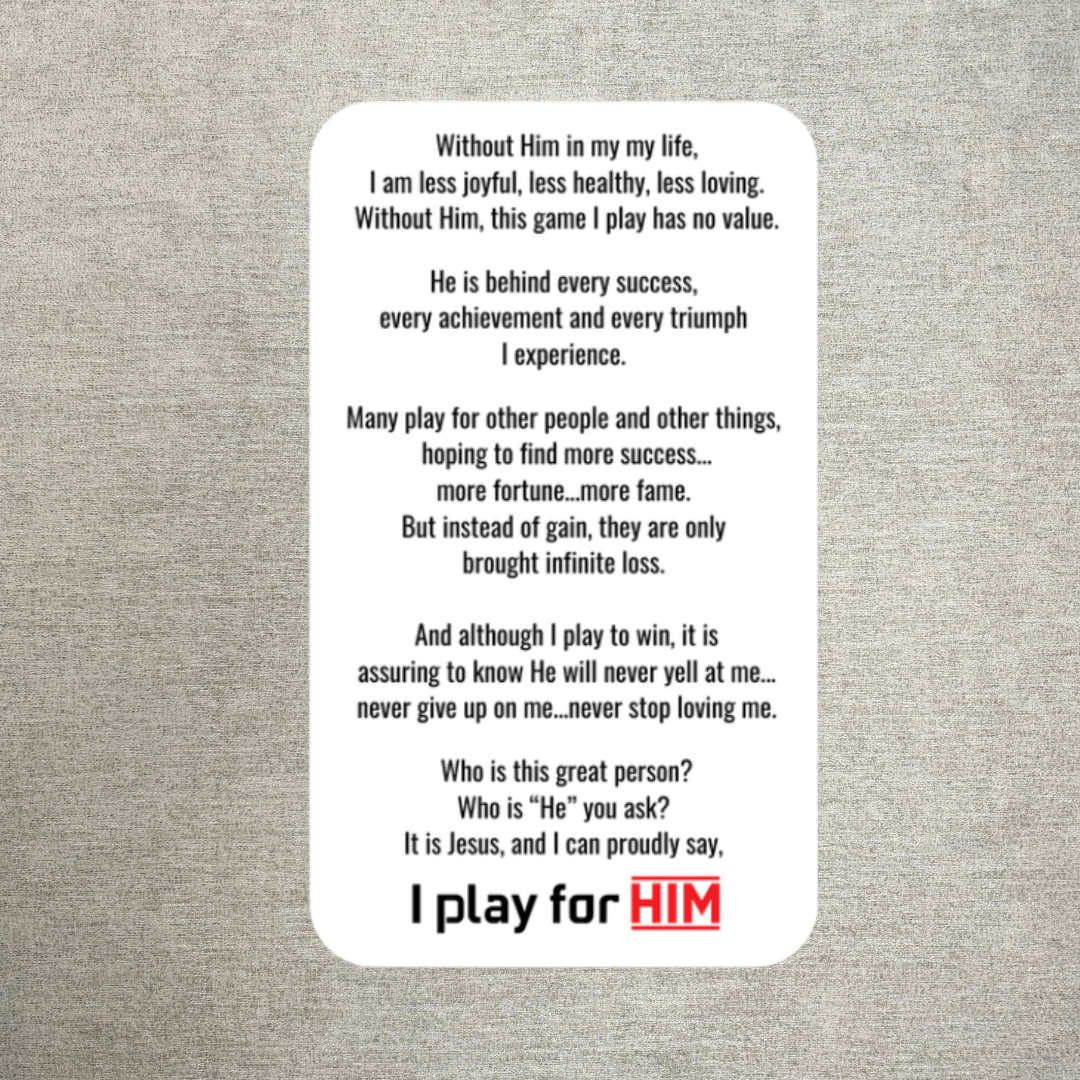 I play for Him Creed Sticker